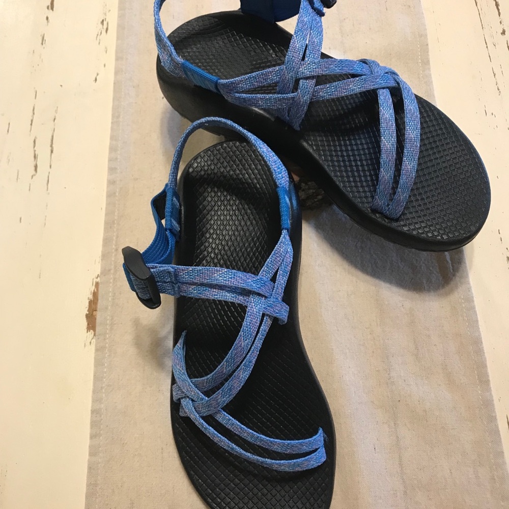 Blue chacos